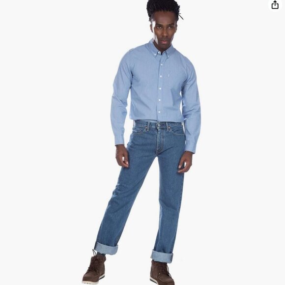 Levi's Men's 505 Regular Fit Jeans - Medium Stonewash, 29W x 32L - WORN ONCE - Picture 2 of 9